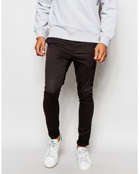 Asos Brand Extreme Super Skinny Chinos In Charcoal
