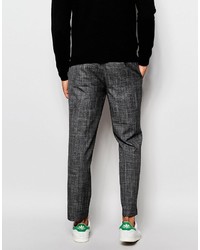 Asos Brand Slim Smart Pants In Textured Fabric