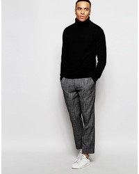 Asos Brand Slim Smart Pants In Textured Fabric