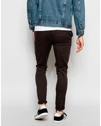 Asos Brand Super Skinny Chinos In Charcoal
