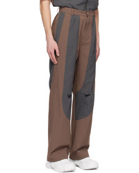 Uncertain Factor Brown Gray Mirage No 2 Trousers
