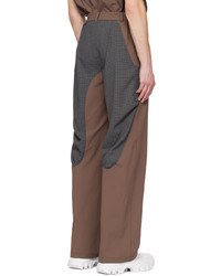 Uncertain Factor Brown Gray Mirage No 2 Trousers