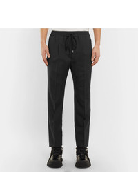 Gucci Charcoal Cropped Wool Drawstring Trousers