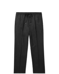 Gucci Charcoal Cropped Wool Drawstring Trousers