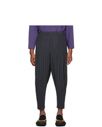 Homme Plissé Issey Miyake Charcoal Pleated Trousers
