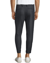 Vince City Cropped Chino Trousers Charcoal