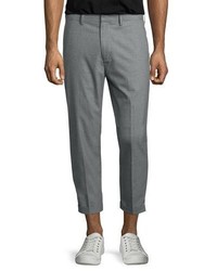 Vince Cropped Chino Trousers Gray