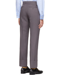 Gucci Gray Rolled Cuffs Trousers