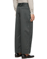 Lemaire Green Cropped Large Trousers