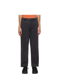 Stussy Grey Canvas Washed Work Pants