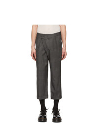 R13 Grey Check Cross Over Trousers