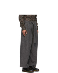Naked and Famous Denim Grey Jazz Nep Trousers