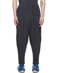 Homme Plissé Issey Miyake Grey Polyester Trousers