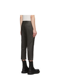 Rick Owens Grey Slim Astaires Cropped Trousers