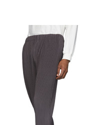Homme Plissé Issey Miyake Grey Tapered Cropped Trousers