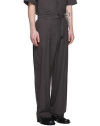 AMOMENTO Grey Tuck Trousers