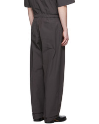 AMOMENTO Grey Tuck Trousers