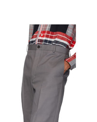 Thom Browne Grey Twill Cavalry Chino Trousers