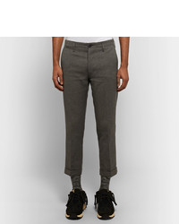 VISVIM High Water Slim Fit Tapered Linen Blend Trousers