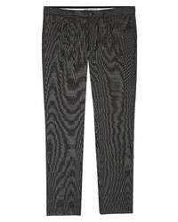 Emporio Armani Microplaid Five Pocket Wool Pants In Solid Dark Grey At Nordstrom