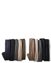 JB Britches Pleated Super 100s Worsted Wool Trousers