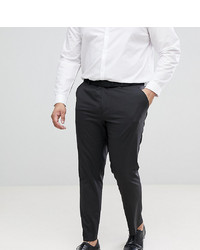 ASOS DESIGN Plus Slim Smart Trousers In Charcoal