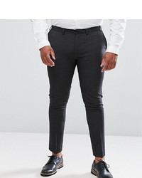 ASOS DESIGN Plus Super Skinny Smart Trousers In Charcoal