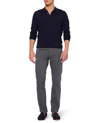 Canali Slim Fit Cotton Blend Chinos