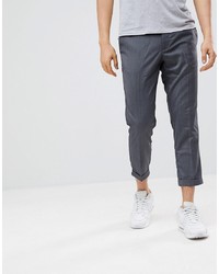 Pull&Bear Tailored Trousers In Grey