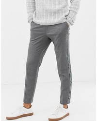 Burton Menswear Tapered Fit Trousers With In Grey