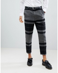 ASOS DESIGN Tapered Smart Trousers In Hairy Bold Stripe