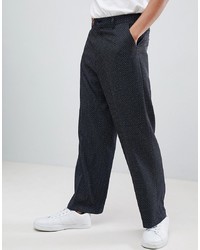 ASOS DESIGN Wide Leg Smart Trouser With Ditsy Pattern