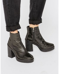 Charcoal Chunky Ankle Boots