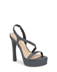 Charcoal Chunky Leather Heeled Sandals