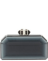 Judith Leiber Couture Faceted Box Clutch Smoke