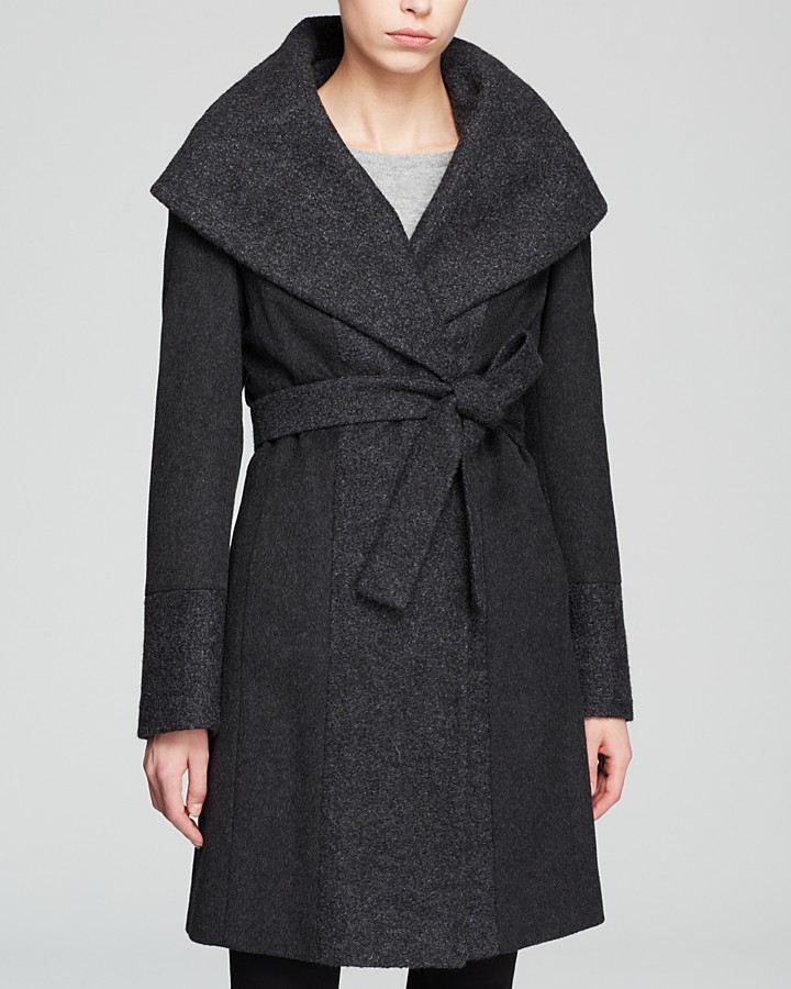 Calvin Klein Belted Wrap Coat, $287 | Bloomingdale's | Lookastic.com