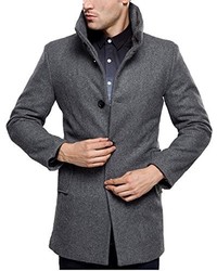 SSLR British Single Breasted Slim Wool Coat