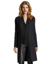 Vince Charcoal Grey Wool Blend 34 Length Modern Coat