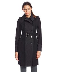 Vince Camuto Double Breasted Wool Melton Coat