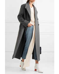 Stella McCartney Edwina Oversized Wool Blend Felt Coat Gray