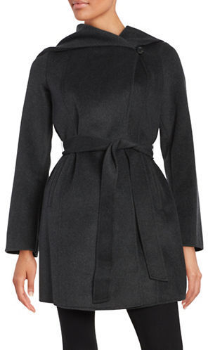 michael kors wool blend wrap coat