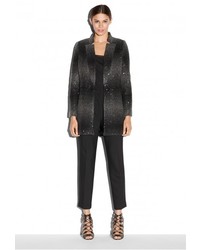 Milly Sequin Wool Angled Coat
