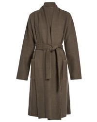 Denis Colomb Raw Edge Cashmere And Camel Blend Coat