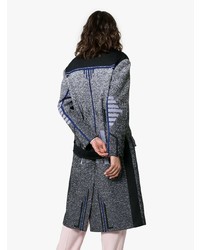Prada Speckled Jacquard Stripe Accent Coat