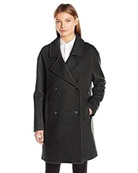 Tommy Hilfiger Wool Boucle Oversized Double Breasted Coat