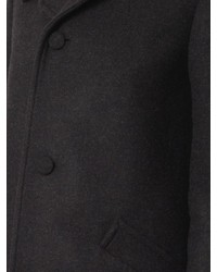Saint Laurent Wool And Angora Blend Tailored Coat