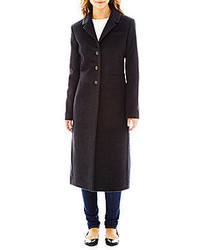 Liz Claiborne Wool Blend Long Chesterfield Coat