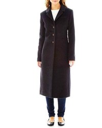 Liz Claiborne Wool Blend Long Chesterfield Coat