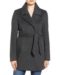 Sam Edelman Wool Coat With Removable Faux Fur Collar