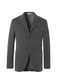 Boglioli Grey K Jacket Slim Fit Unstructured Stretch Cotton Corduroy Suit Jacket